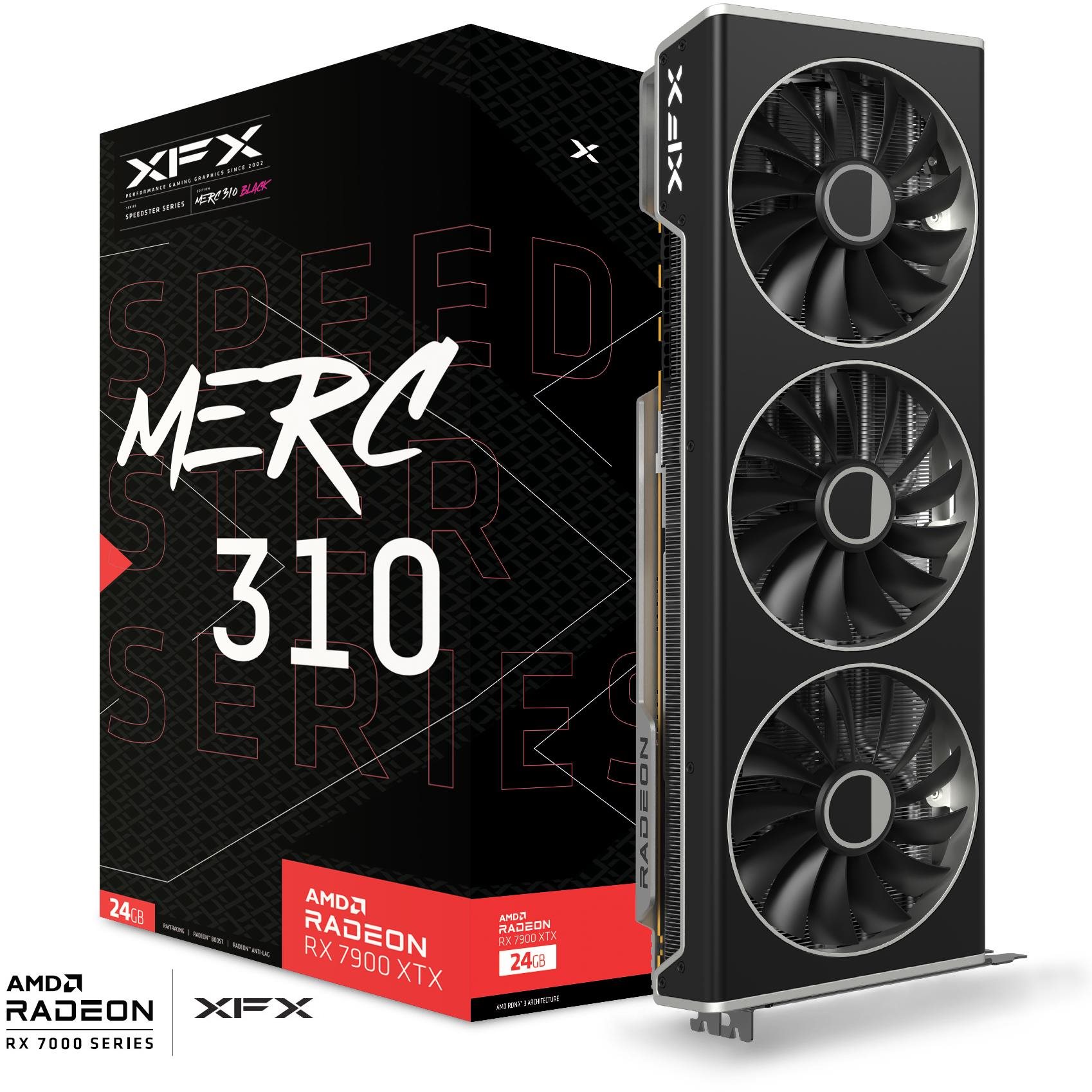 XFX SPEEDSTER MERC310 AMD Radeon RX 7900 XTX BLACK Videókártya