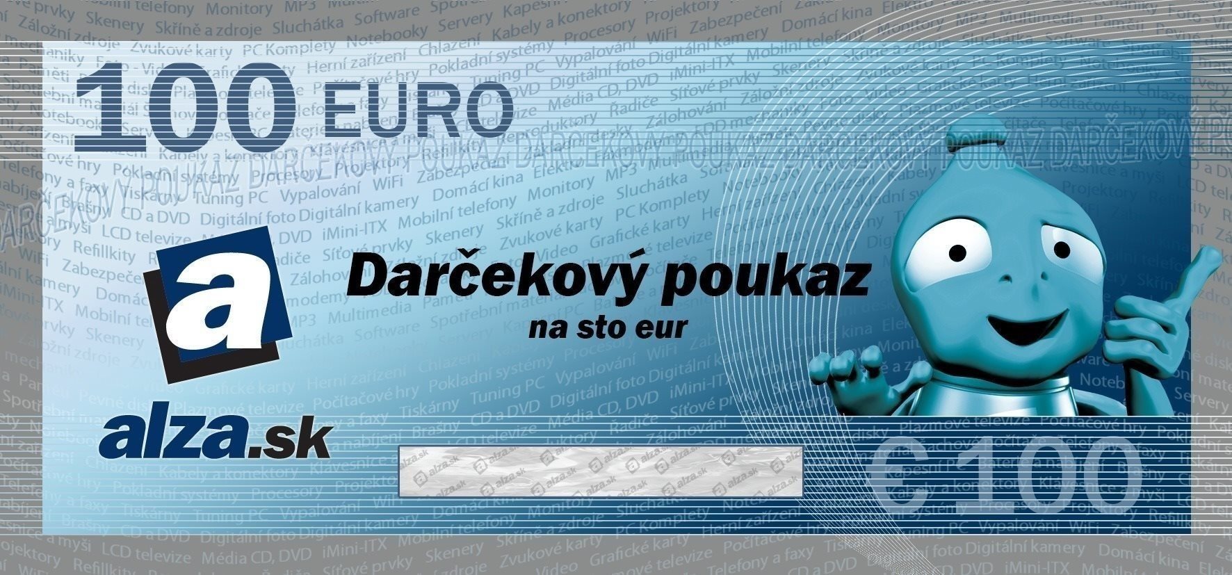 Elektronický darčekový poukaz Alza.sk na nákup tovaru v hodnote 100...