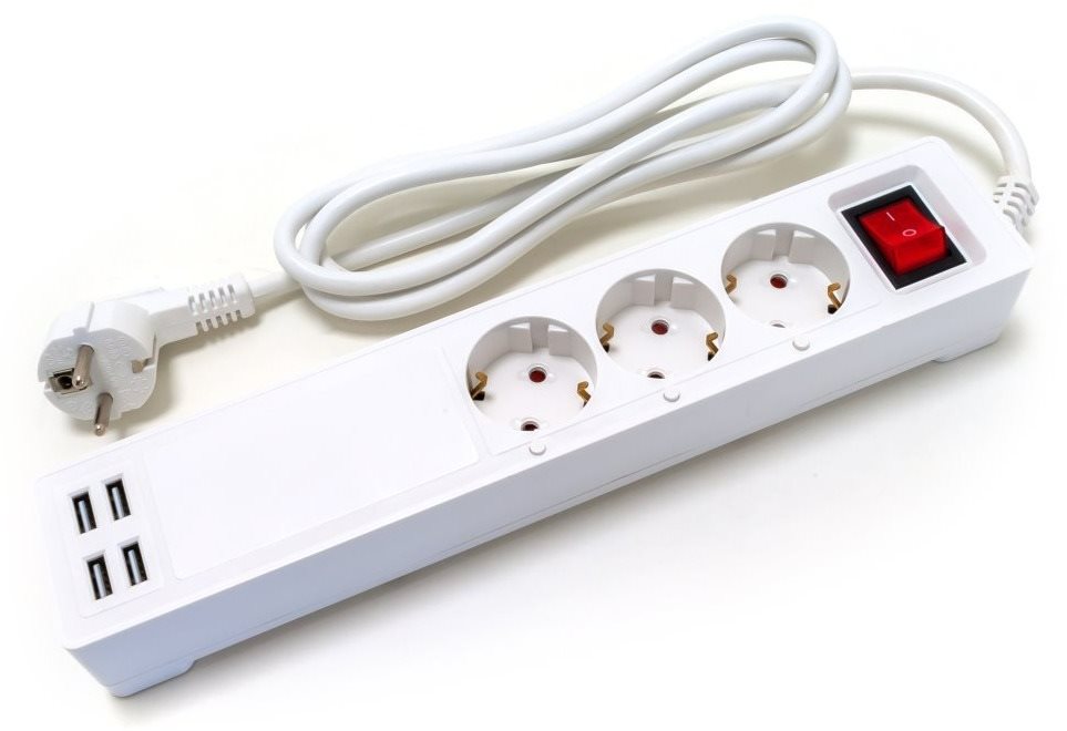 XtendLan smart predlžovací prívod / 3× zásuvka / 4× USB / IP20 /...