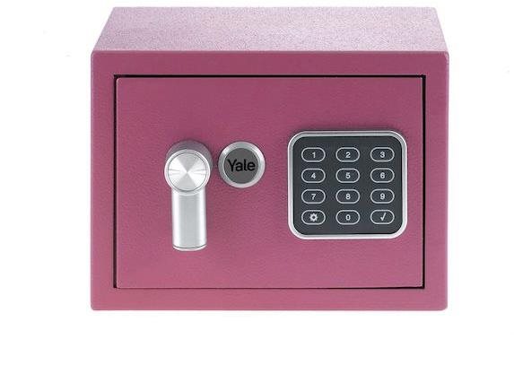 YALE Safe mini YSV/170/DB2/P rózsaszínű Széf