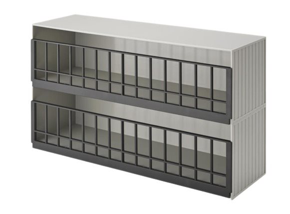 Yamazaki Úložný box na hračky Tower 5808, sivý Úložný box
