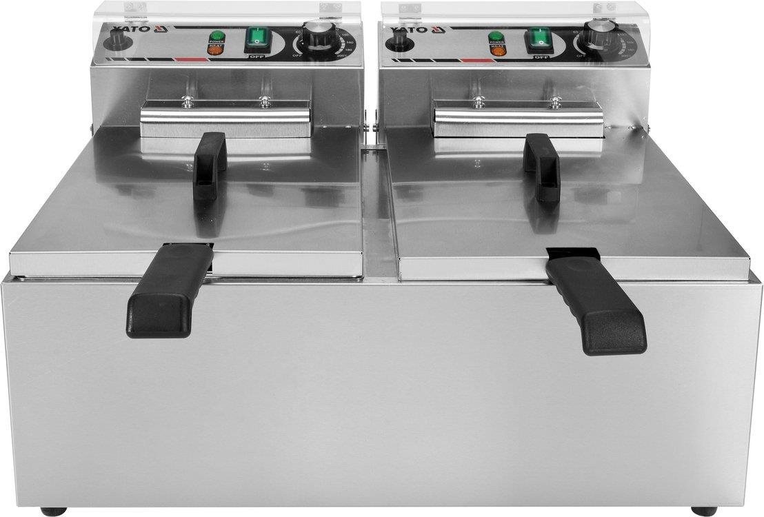 YATO Fritéza dvojkomorová 2× 5 000 W  2× 17 litrov Fritéza