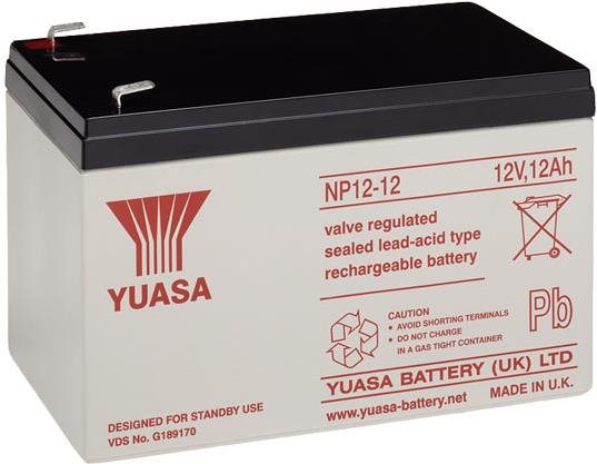 YUASA 12V 12Ah karbantartásmentes ólomsavas akkumulátor NP12-12-12...