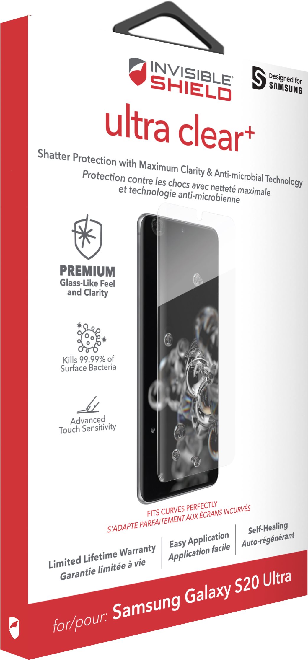 Zagg InvisibleShield Antibacterial Ultra Clear+ for Samsung Galaxy...