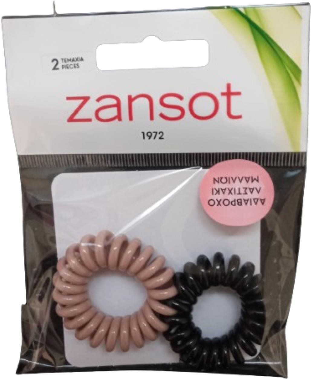 Zansot spirálové elastické voděodolné gumičky do vlasů 2 ks černá +...