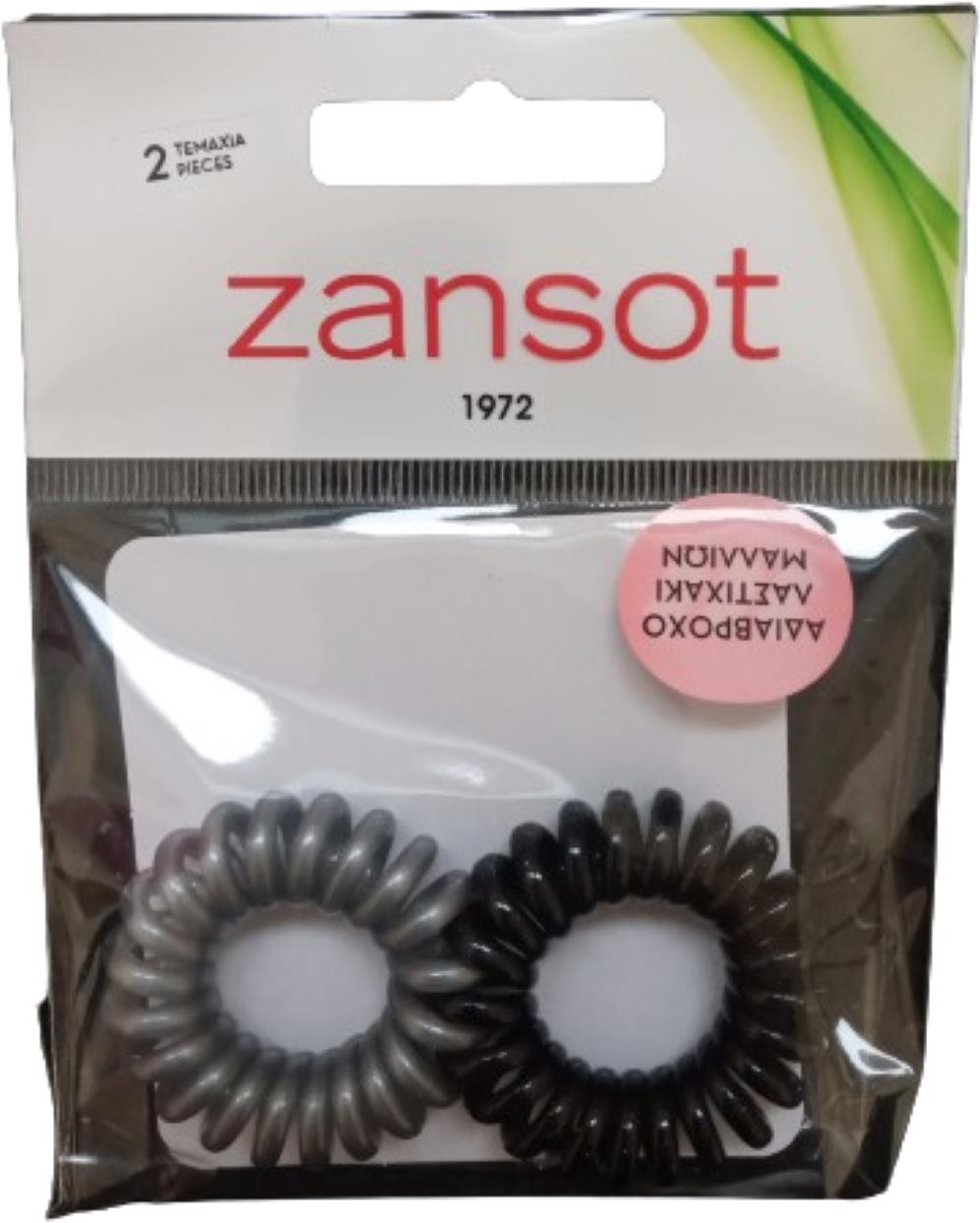 Zansot špirálové elastické vodoodolné gumičky do vlasov 2 ks čierna...
