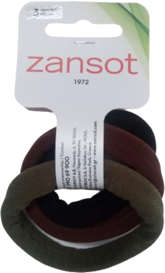 Zansot elastická vlasová gumička veľká, jemná tkanina 3 ks tmavá...