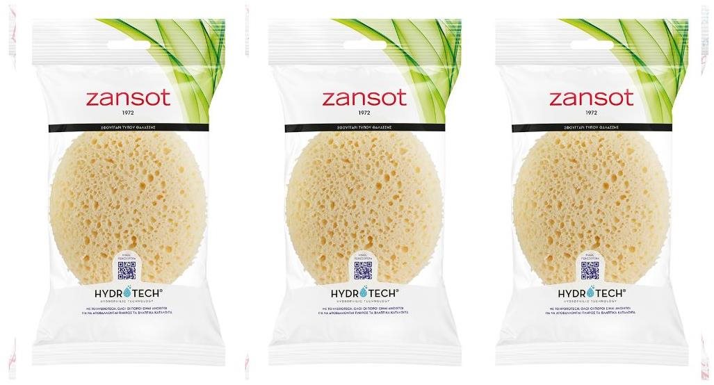 ZANSOT grécka hypoalergénna imitácia morskej huby 3 ks Špongia