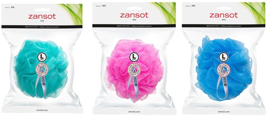 Zansot 3× Veľká sieťovaná hubka, viacfarebná Špongia