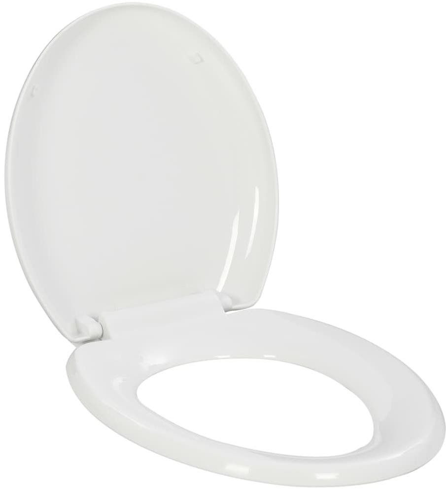 SHUMEE Toaletné sedadlo pomalé sklápanie rýchloupínacie biele WC...