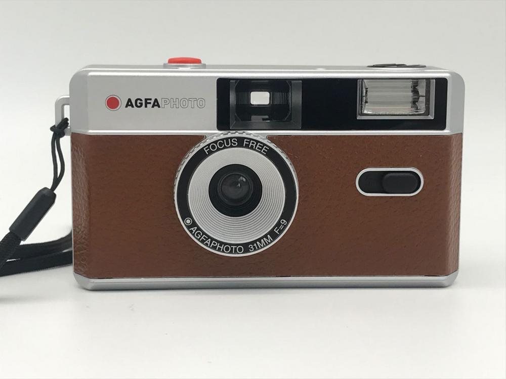 AgfaPhoto Wiederverwendbare Kamera 35mm braun Kamera mit Film