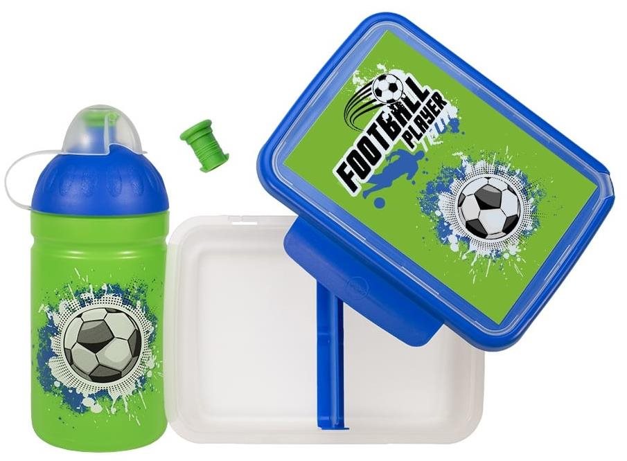 ZDRAVÁ LAHEV Zdravá desiata + Fľaša 0,5 l FUTBAL, set Desiatový box