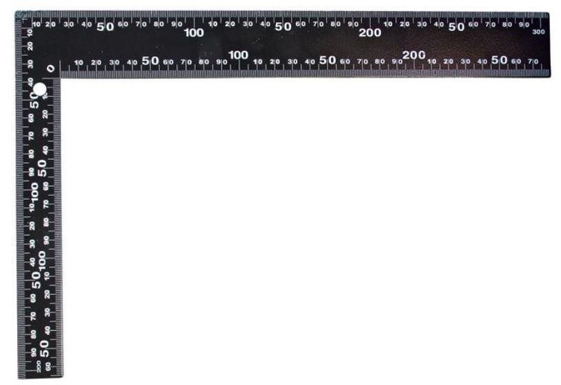 Uholník čierny, 300 × 200 mm Uholník