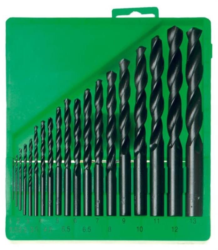 Vrták do kovu HSS, súprava, 1 – 13 mm, 19 ks, plast Sada vrtákov do...