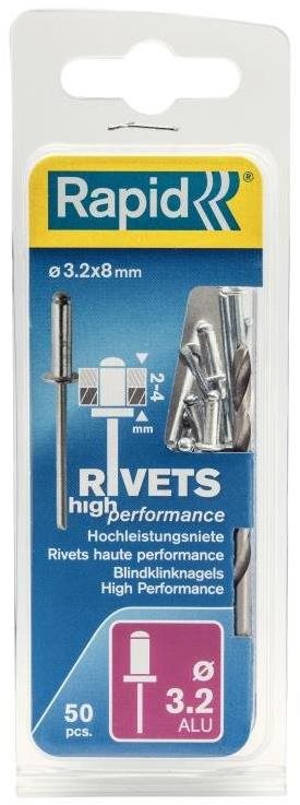 Nity High Performance, 4,8 × 14 mm, ALU, 50 ks, blister, RAPID...