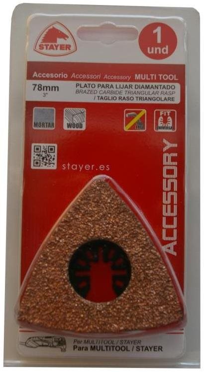 Doska brúsna diamantová k MULTI, 78 × 78 × 78 mm, STAYER Brúsna doska