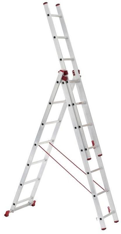 Rebrík Al, 3× 8 priečok, 2,30 – 5,13 m, univerzálny, ALVE ENPRO...