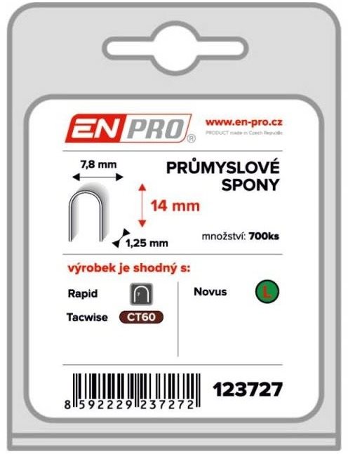 Spony PROFI, 502/14 mm, oblé, 700 ks, ENPRO Spony do sponkovačky