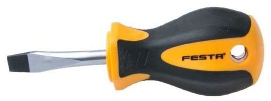 Skrutkovač plochý krátky, 6 × 38 mm, FESTA Skrutkovač