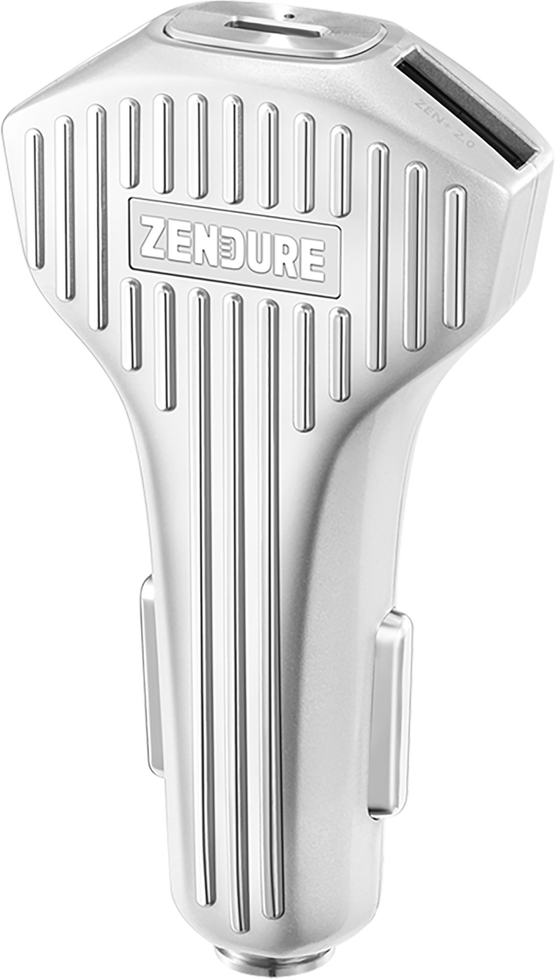 Zendure 3 PORT Car Charger with QC Silver Car Charger