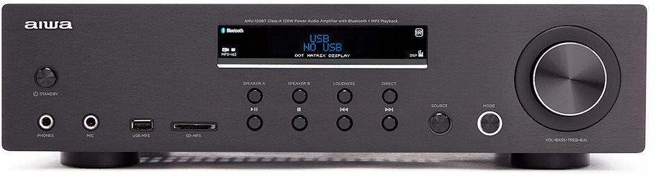 AIWA Zosilňovač s Bluetooth, USB, SD-MP3 prehrávačom + 7...