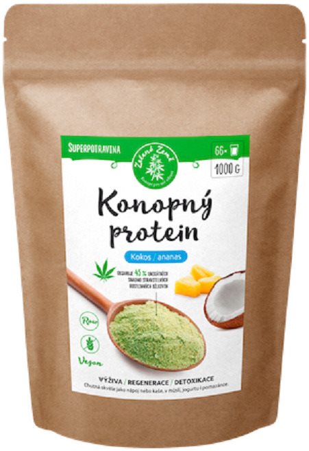 Zelená země Konopný protein 1kg - kokos s ananasem Protein