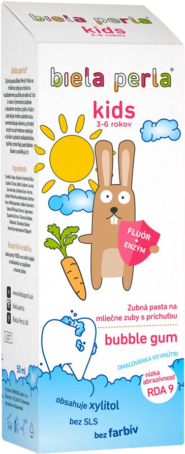BIELA PERLA Kids Bubble Gum 50 ml Zubná pasta