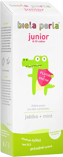 BIELA PERLA Junior Jablko a Mäta 50 ml Zubná pasta