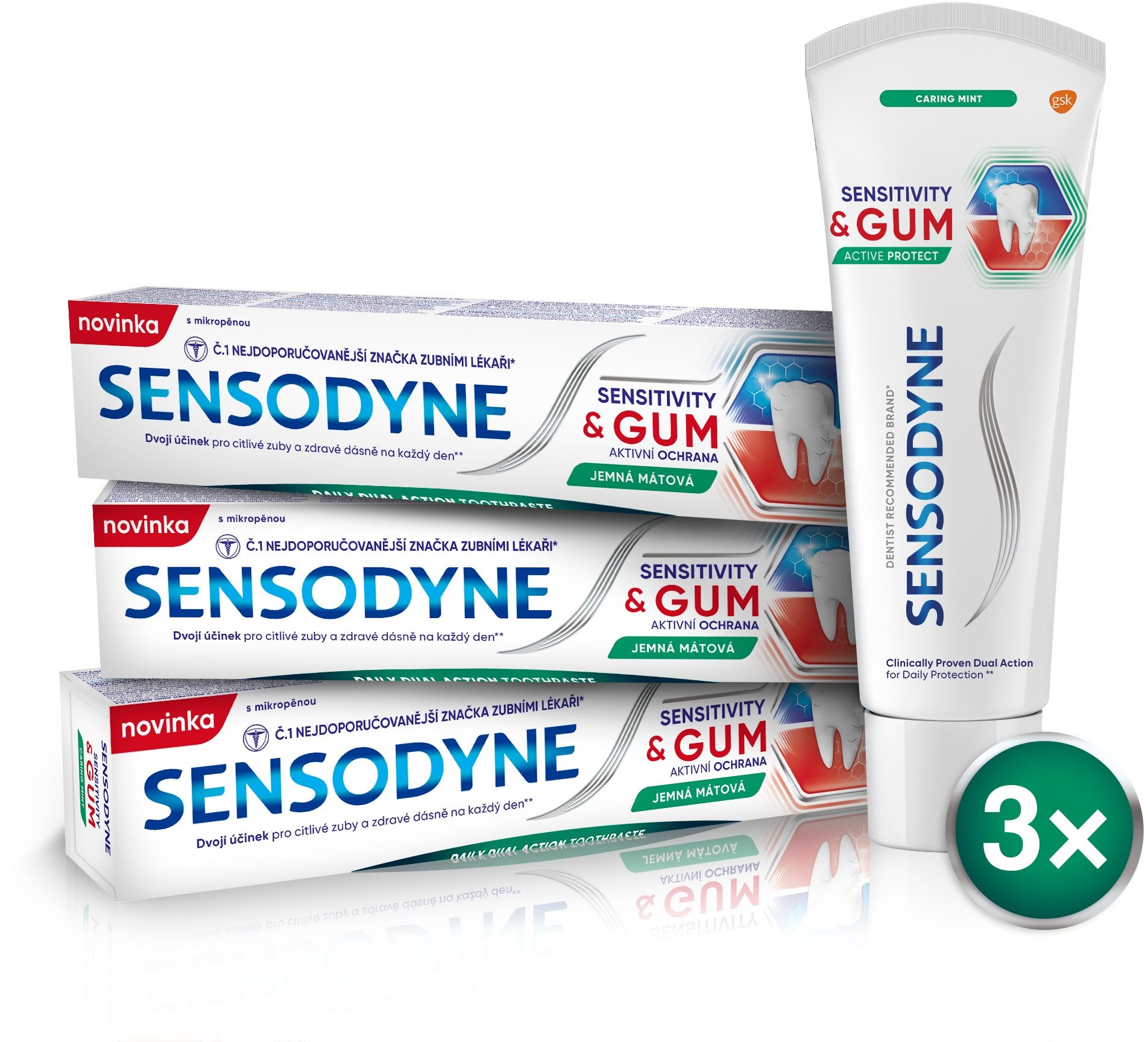 SENSODYNE Sensitivity & Gum 3× 75 ml Zubná pasta