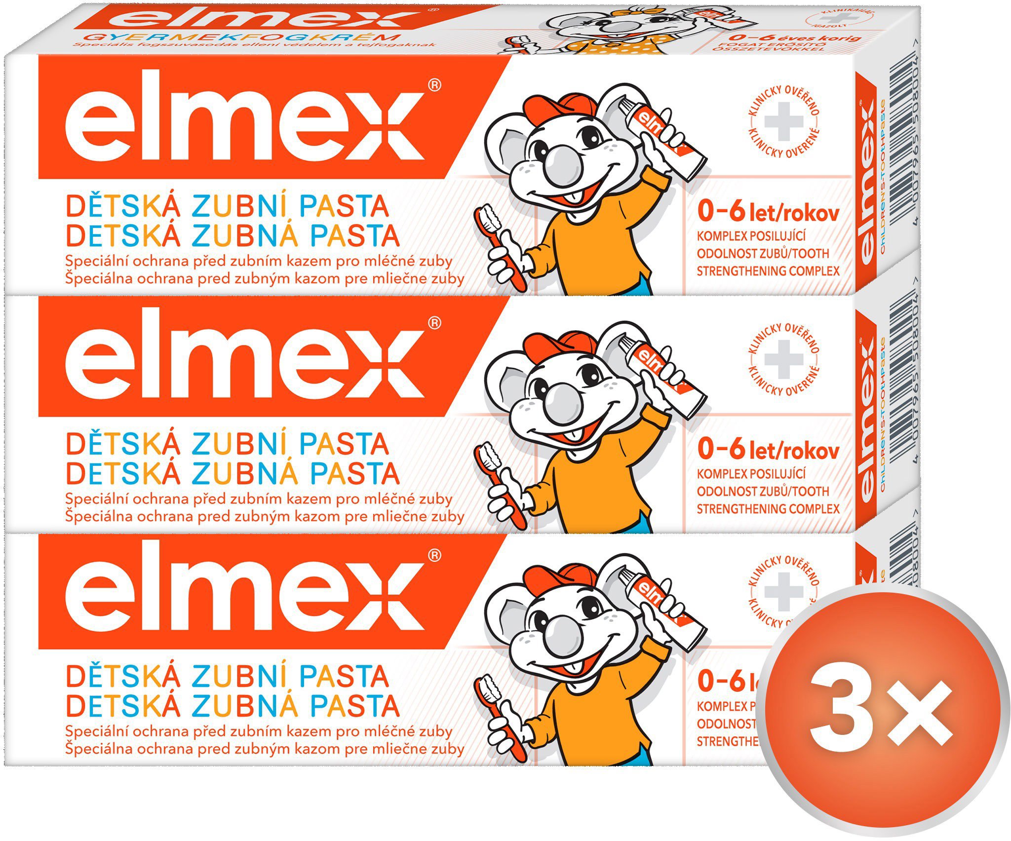 ELMEX Kids 3× 50 ml Zubná pasta