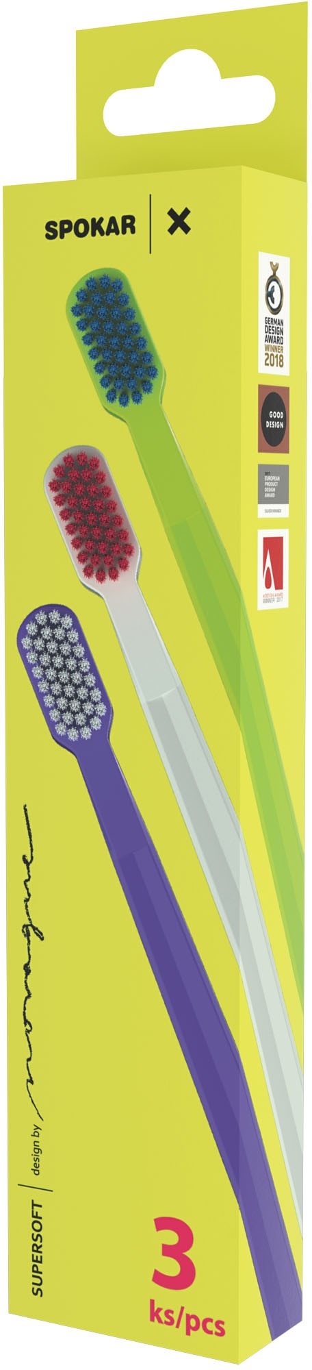 SPOKAR 3429 X Supersoft, 3 ks Zubná kefka