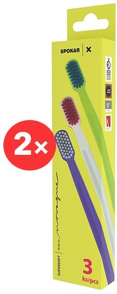 SPOKAR 3429 X Supersoft  2× 3 pack Zubná kefka