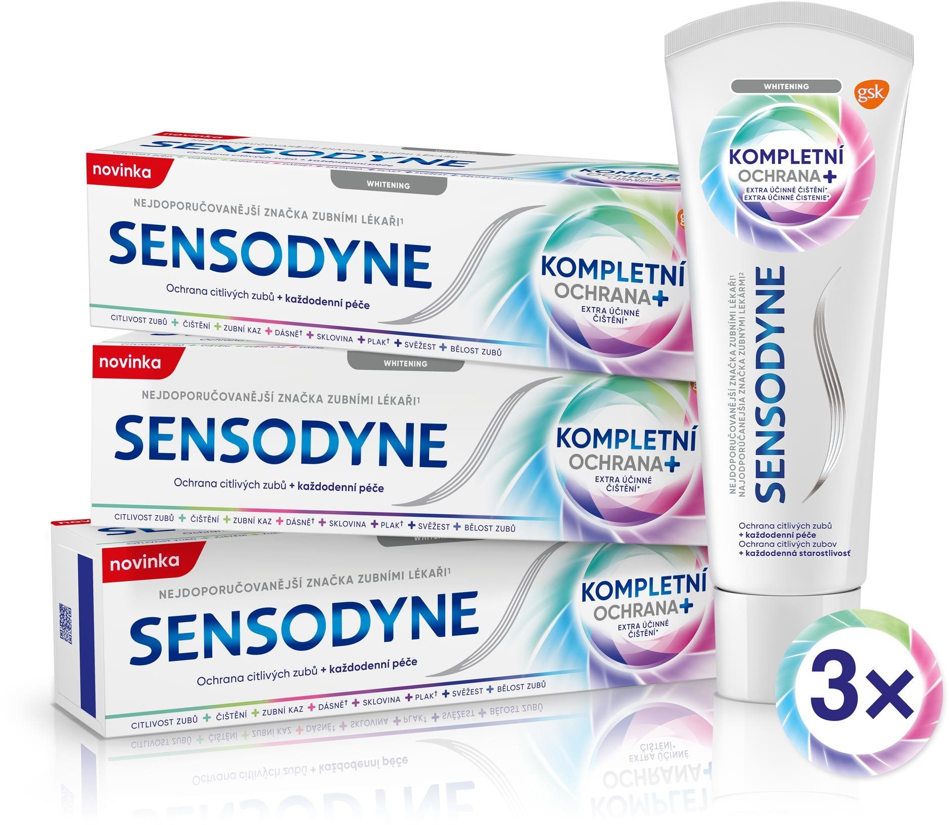 SENSODYNE Kompletní ochrana Whitening 3× 75 ml Zubní pasta