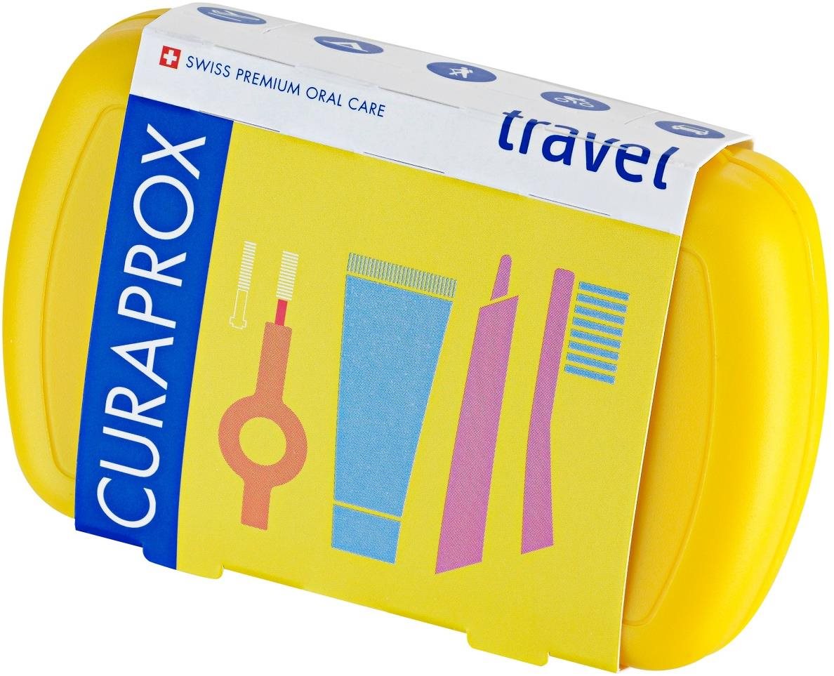 CURAPROX Travel set, žltý Sada ústnej hygieny