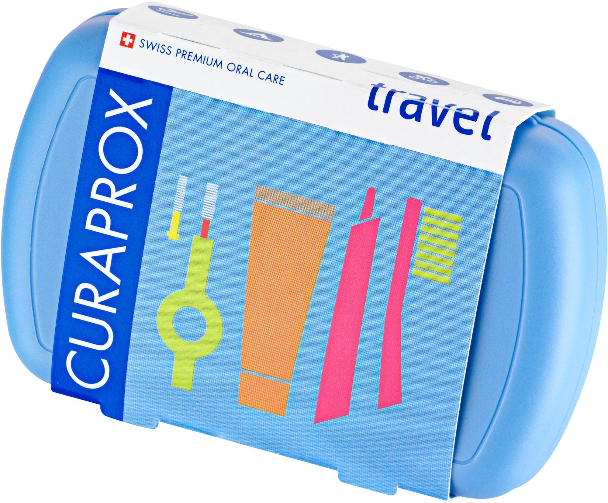 CURAPROX Travel set, modrý Sada ústnej hygieny