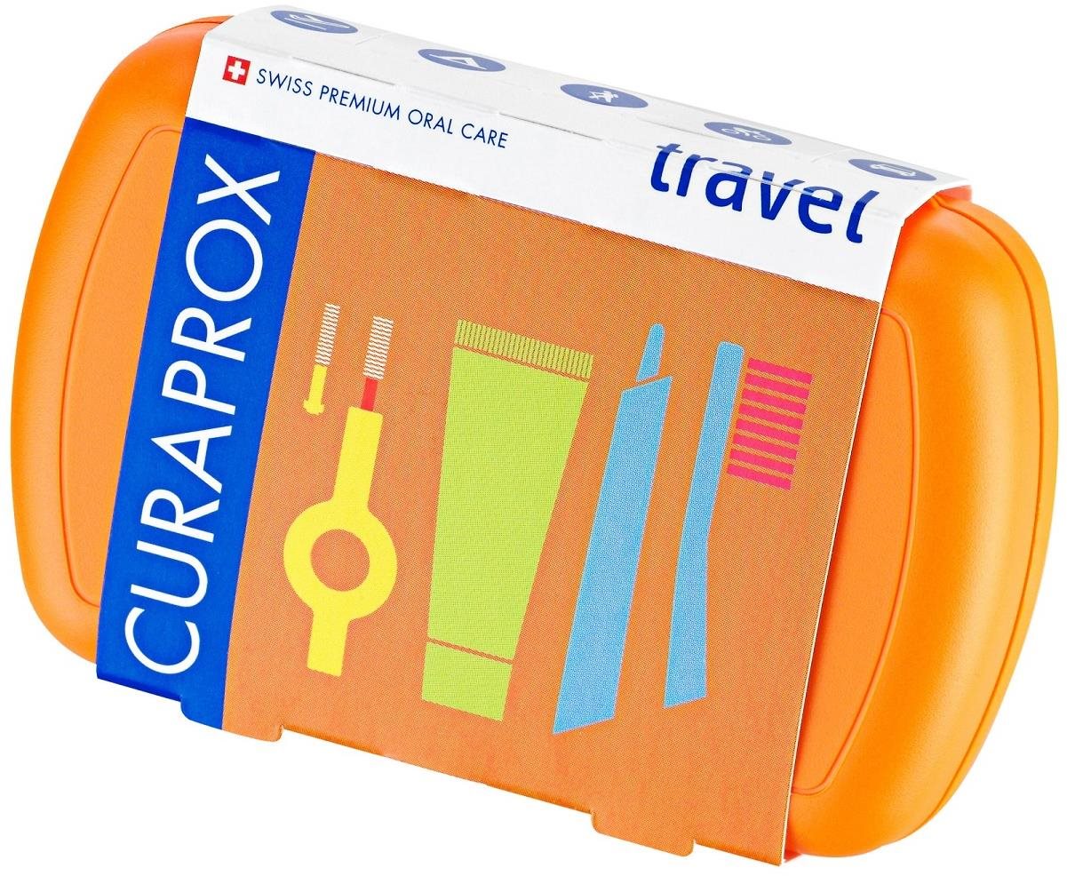 CURAPROX Travel set, oranžový Sada ústnej hygieny