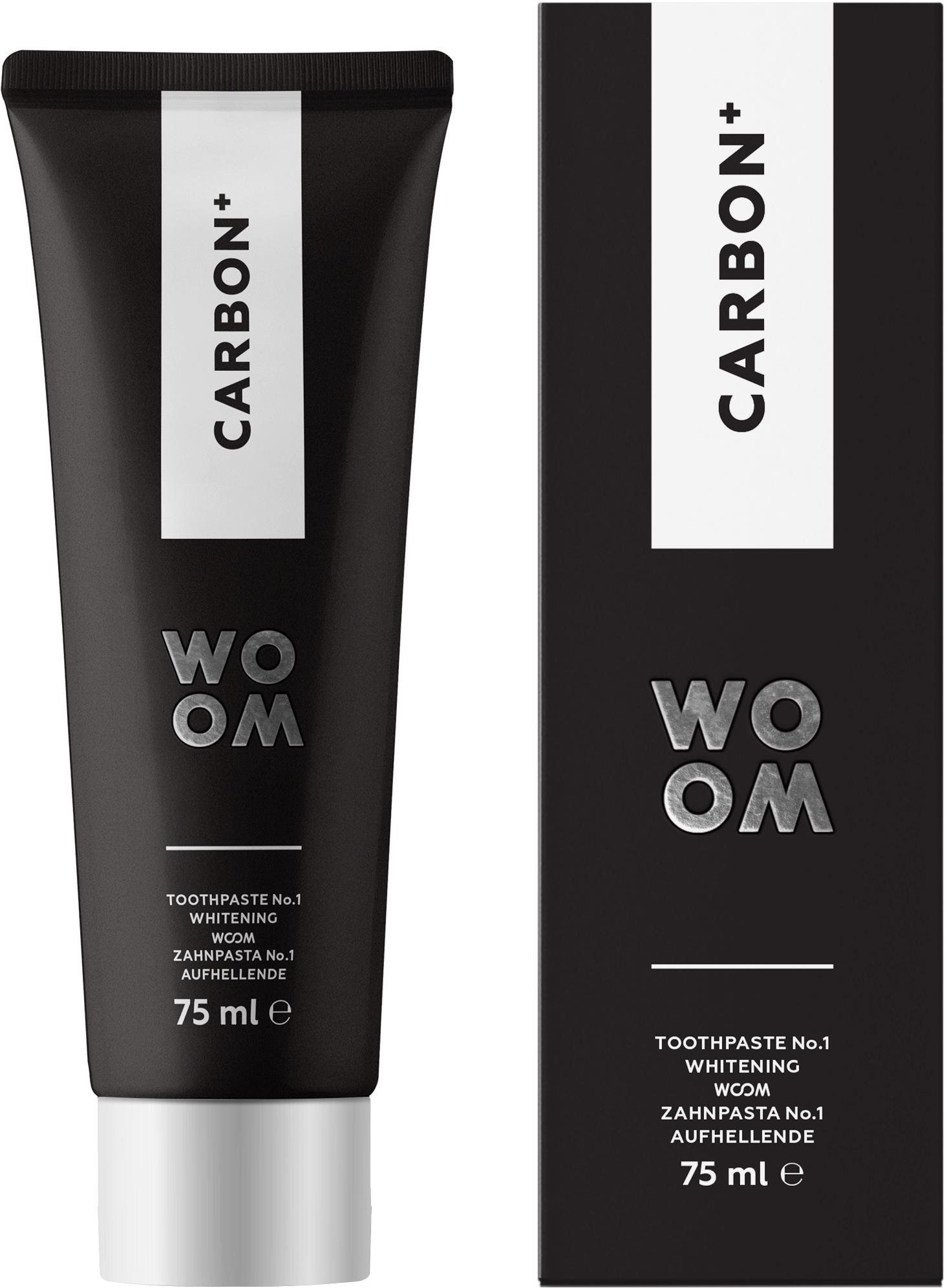 WOOM Carbon+ čierna 75 ml Zubná pasta