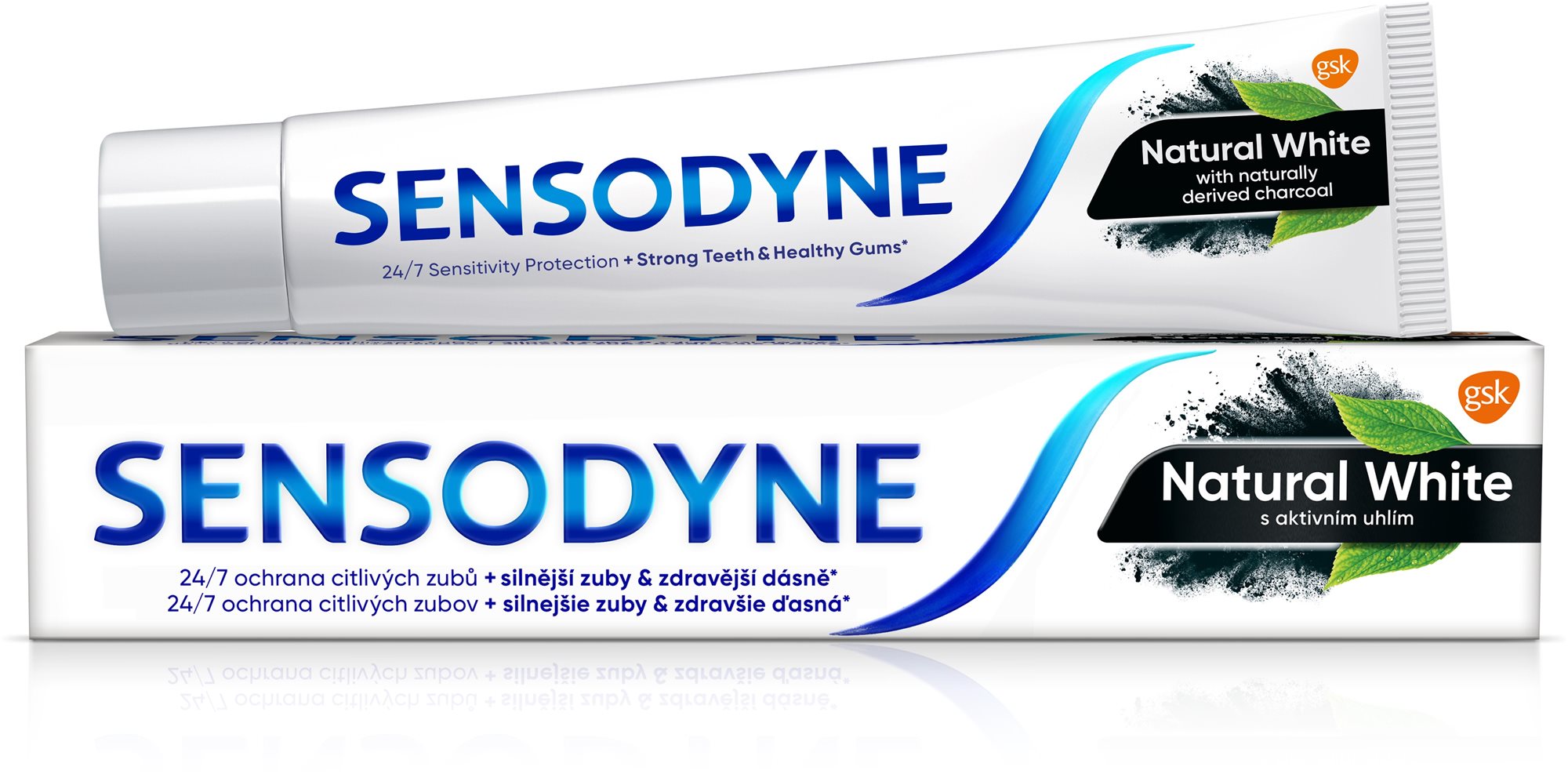 SENSODYNE Natural White s aktívnym uhlím 75 ml Zubná pasta