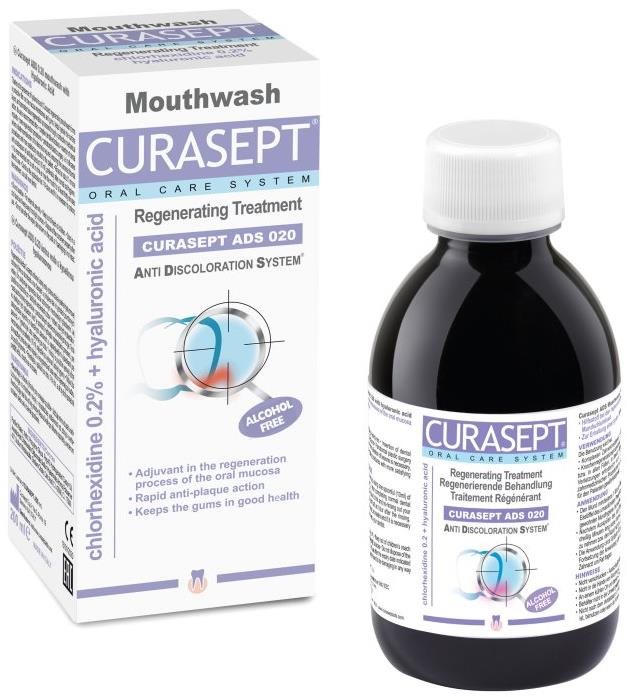 CURASEPT ADS Regenerating 0,2%CHX s kyselinou hyaluronovou 200 ml...