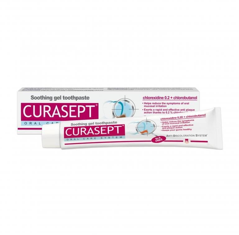 CURASEPT ADS Soothing 0,2%CHX s chlórbutanolom 75 ml Zubná pasta