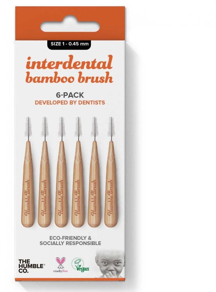 THE HUMBLE CO. Bamboo Brush 0,45 mm, 6 ks Medzizubná kefka