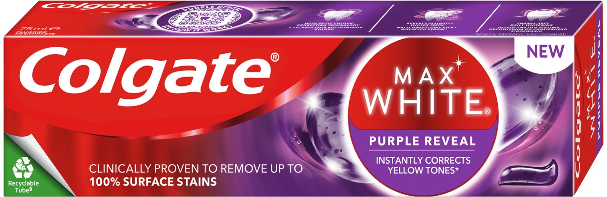 COLGATE Max White Purple Reveal 75 ml Fogkrém