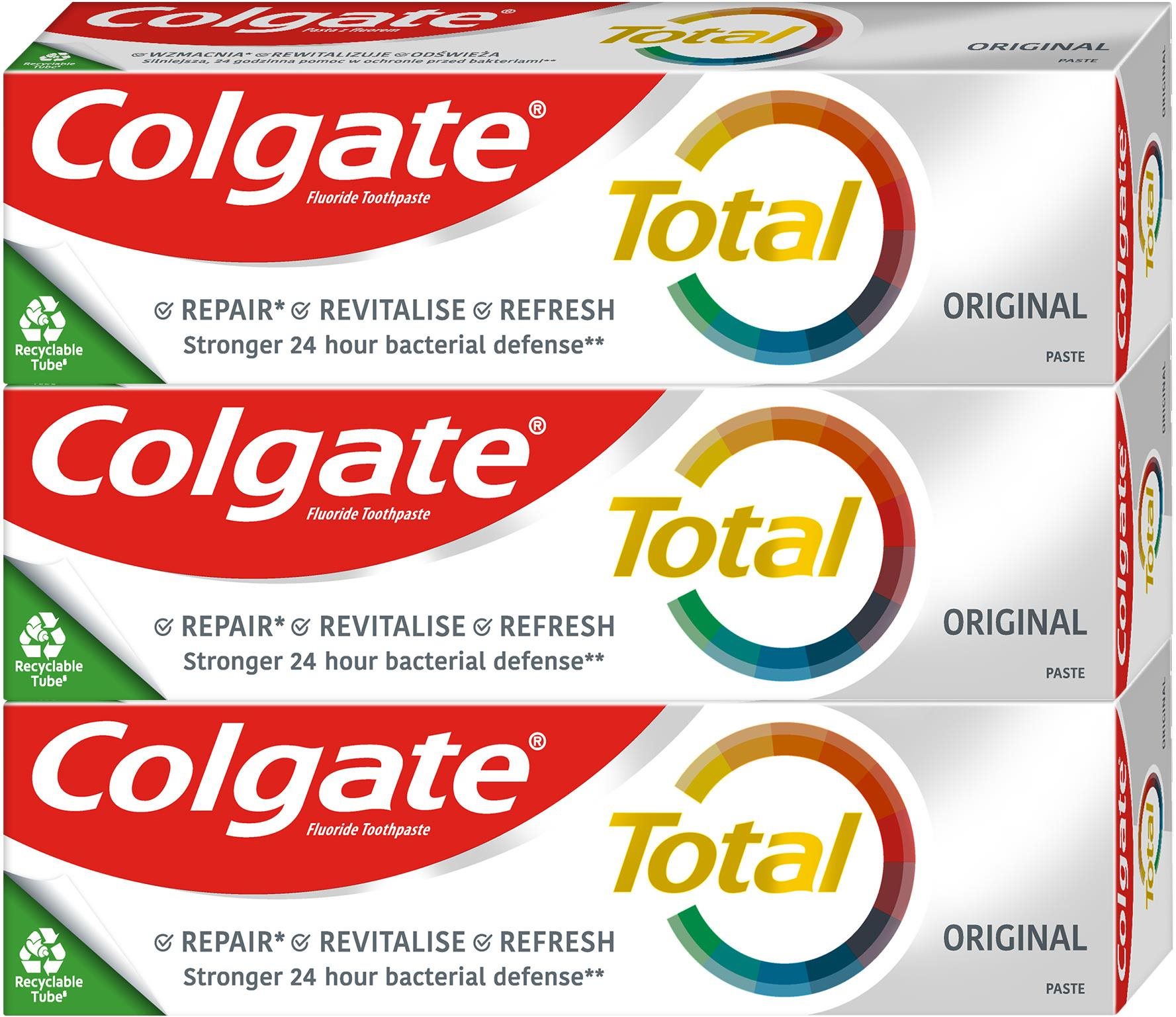 COLGATE Total Original 3× 75 ml Zubná pasta