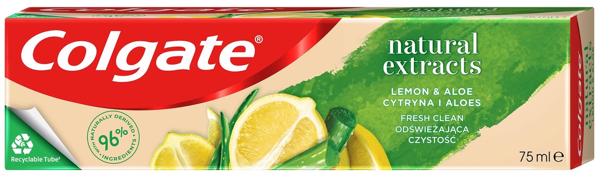 COLGATE Naturals Lemon & Aloe 75 ml Zubná pasta
