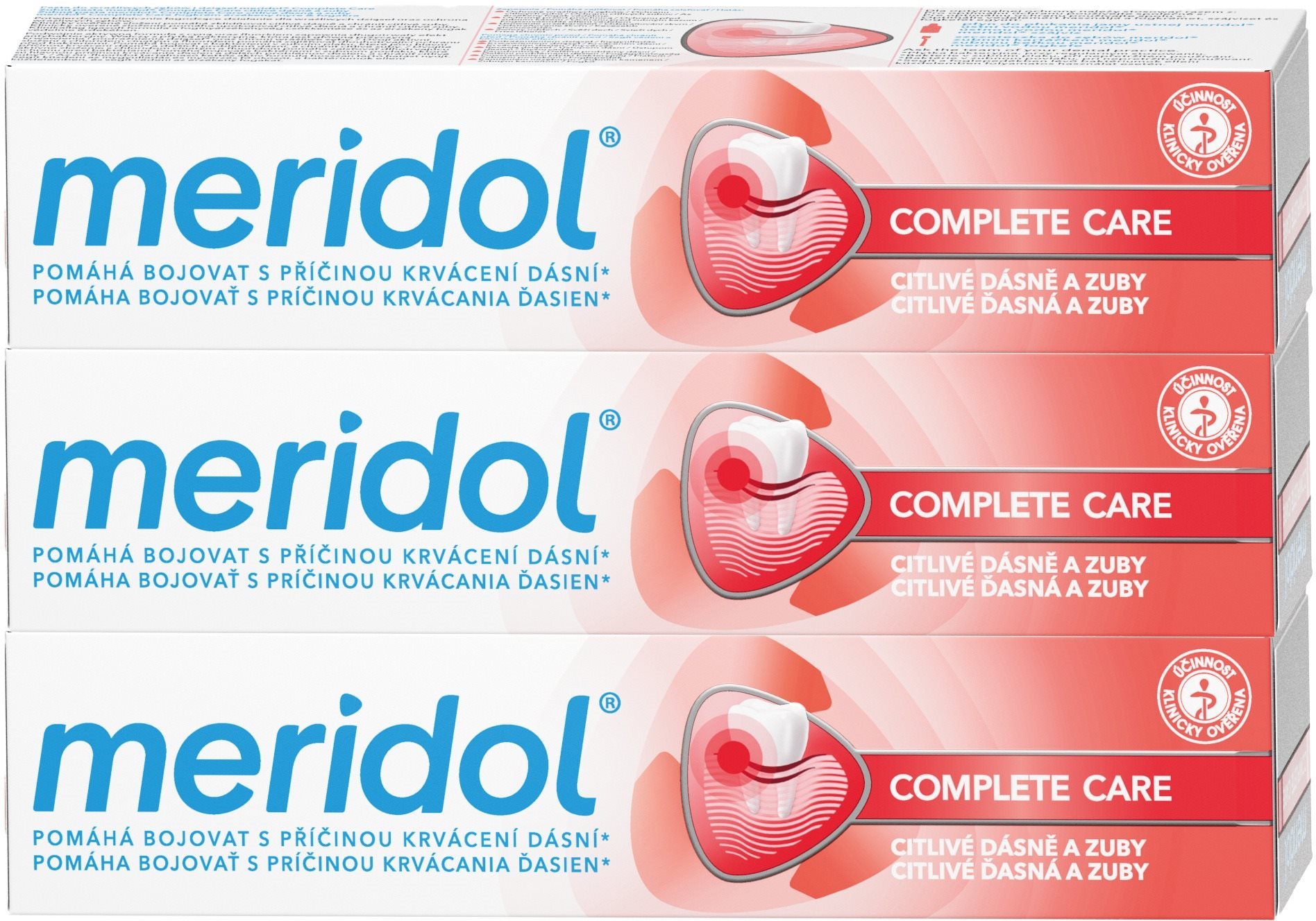 MERIDOL Complete Care 3x 75 ml Fogkrém