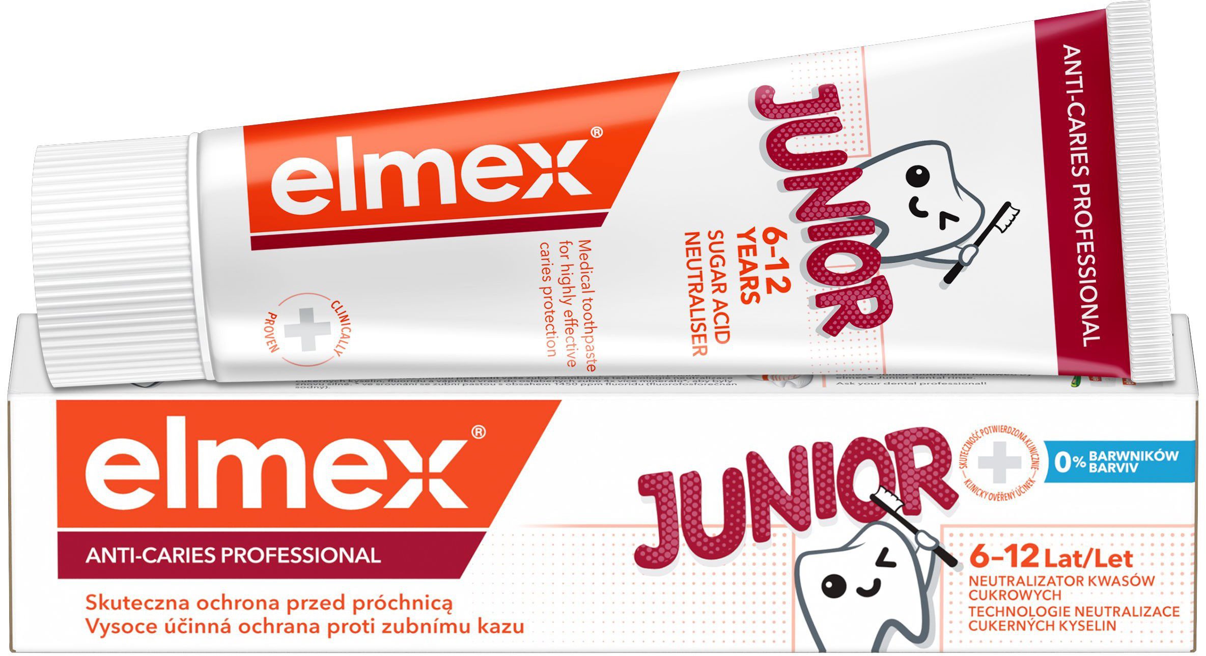 ELMEX Anti-Caries Professional Junior 6 – 12 rokov 75 ml Zubná pasta