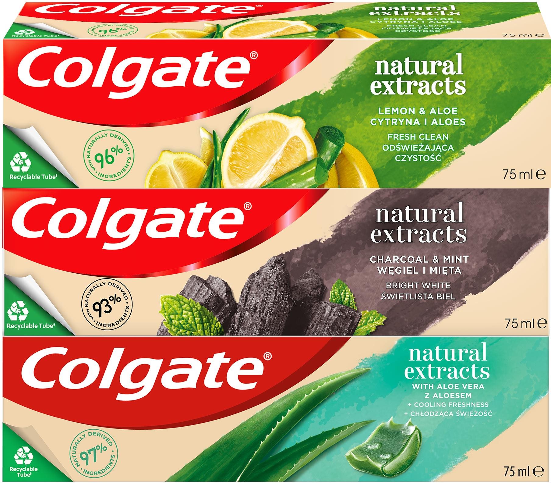 COLGATE Natural Extracts Mix 3× 75ml Fogkrém
