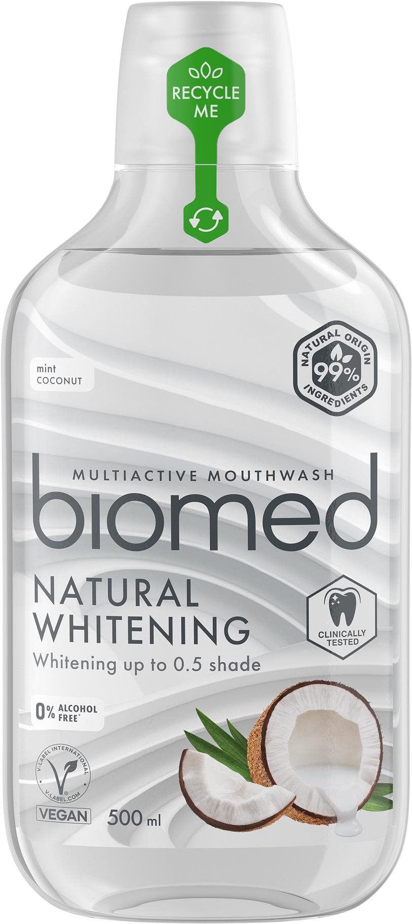 BIOMED Natural Whitening 500 ml Ústna voda