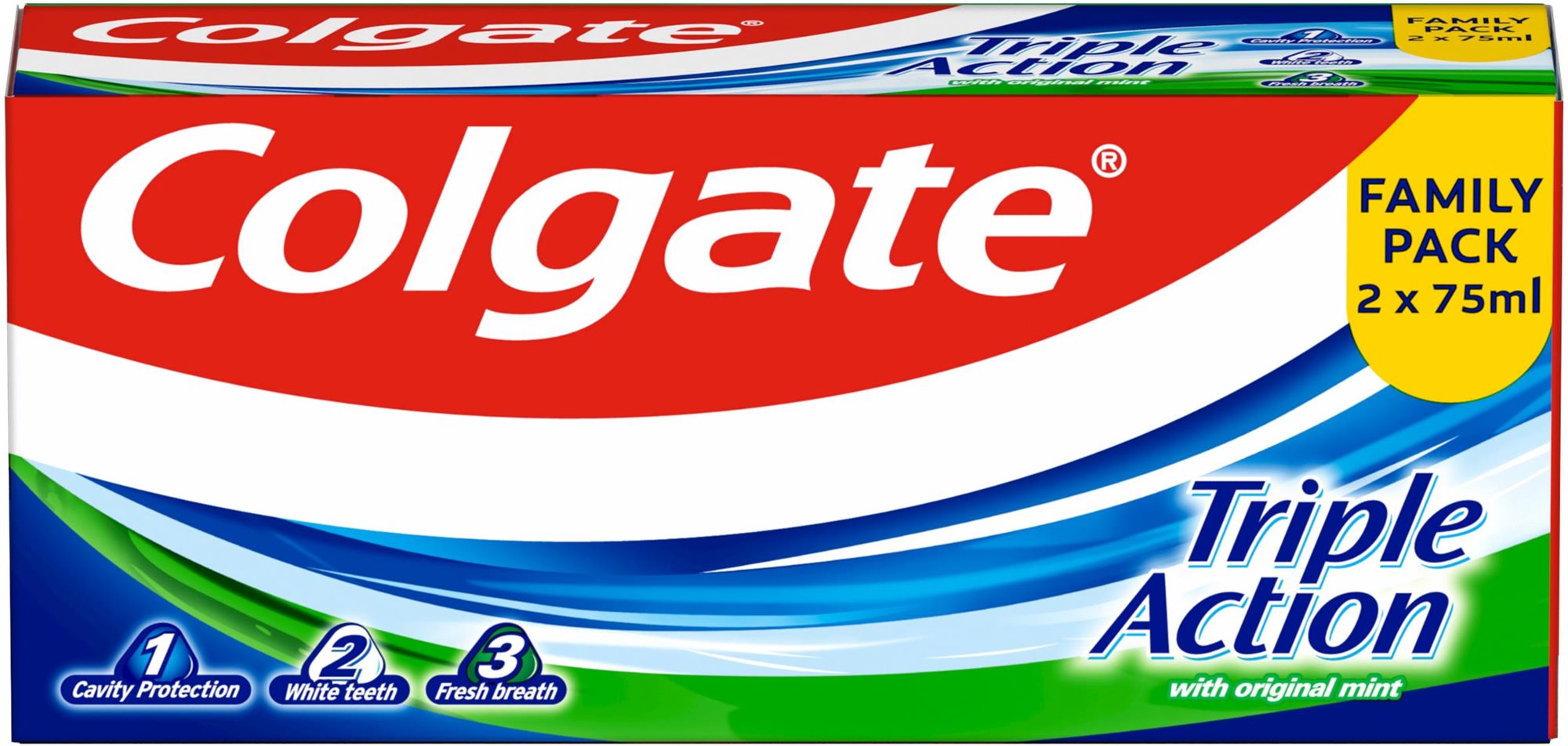 Colgate Triple Action 2× 75 ml Fogkrém