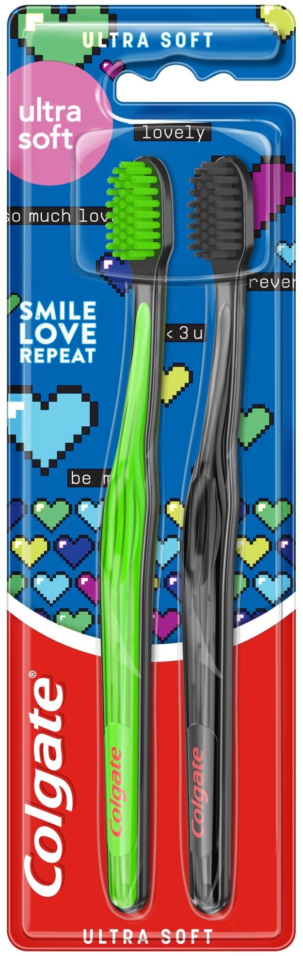 COLGATE Ultra Soft Design Edition Smile Love Repeat 2 ks Zubná kefka
